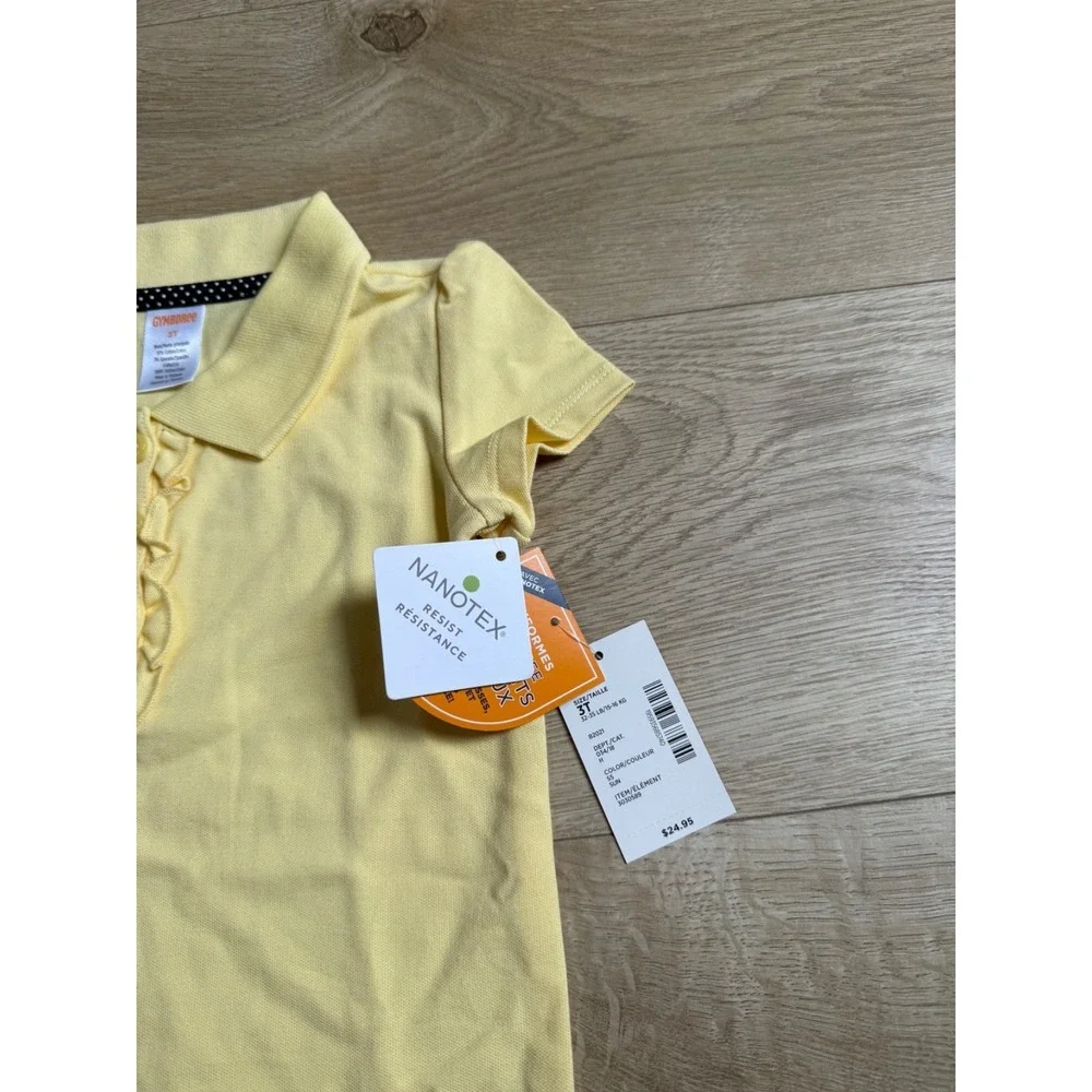 NWT Girls Kids Gymboree playproof uniforms nanotex short sleeve polo size 3T